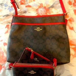 Coach purse with matching wallet